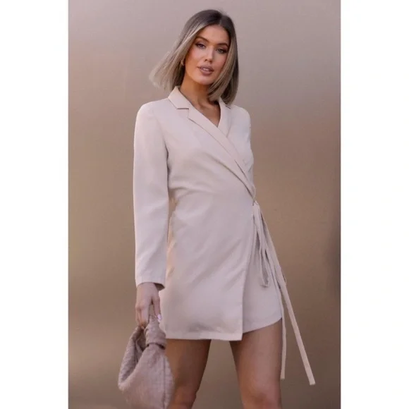 Petal and Pup Women's Sumit Blazer Dress - Beige S Petal and Pup Women's Sumit Blazer Dress - Beige S